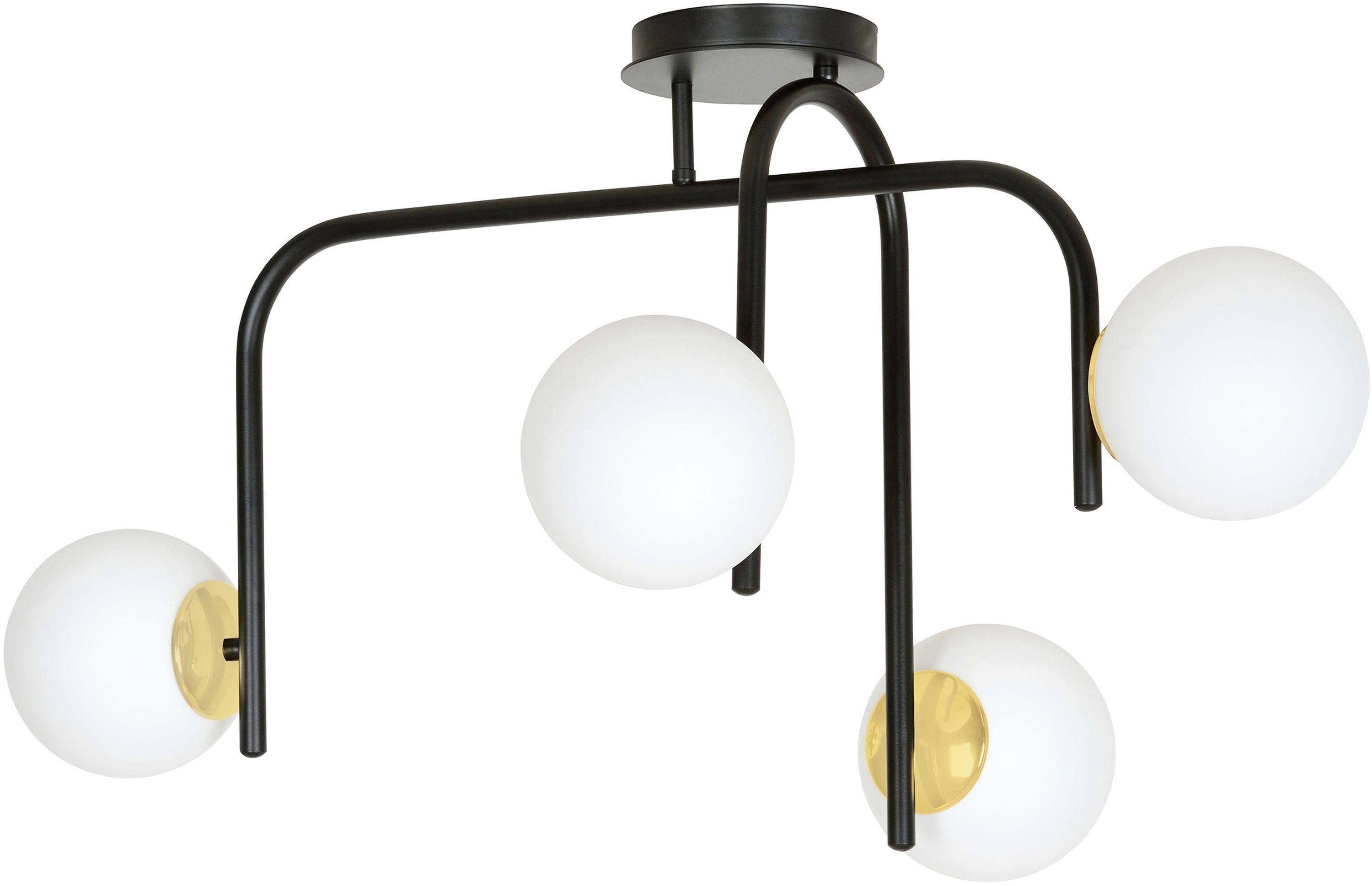 Emibig Ragnar lampă de tavan 4x10 W negru-auriu 1032/4B