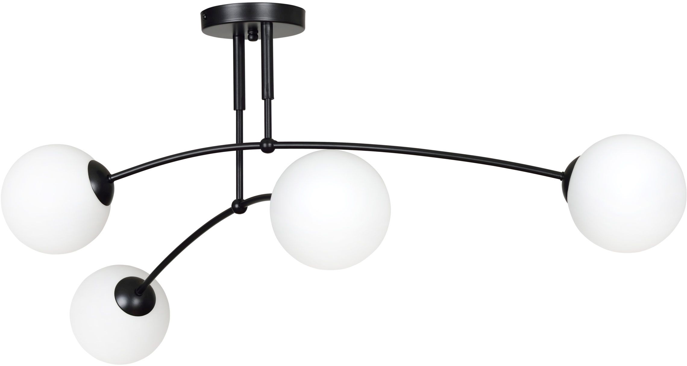 Emibig Pregos lampă de tavan 4x10 W negru-lapte 670/4