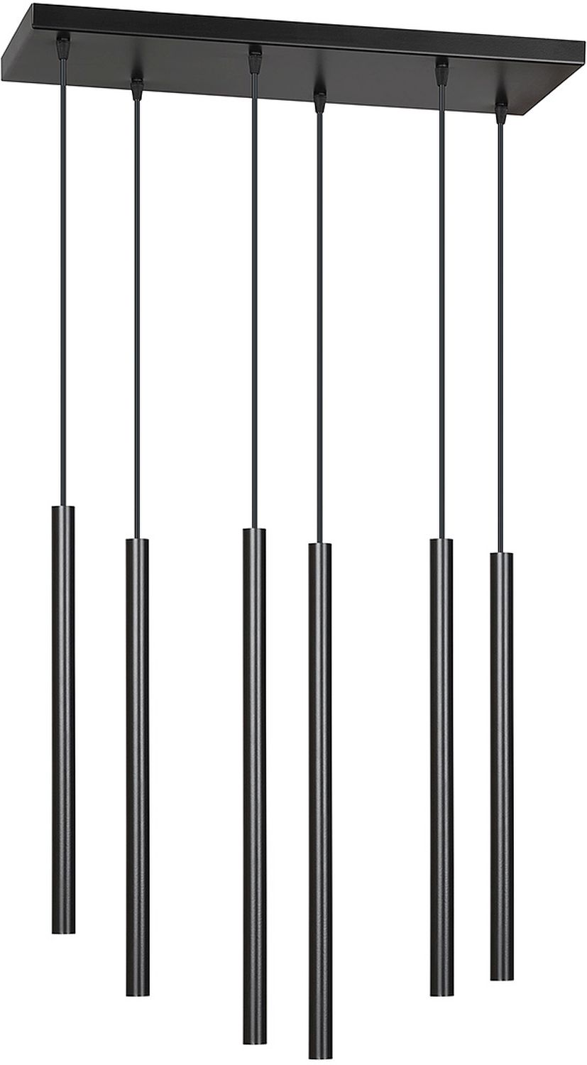 Emibig Selter lampă suspendată 6x8 W negru 552/6