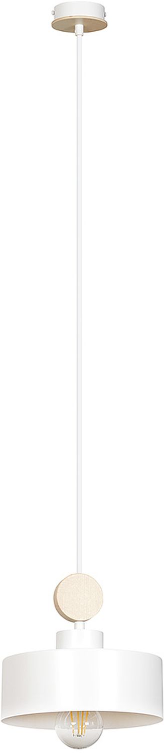 Emibig Tuniso lampă suspendată 1x15 W alb-lemn 583/1