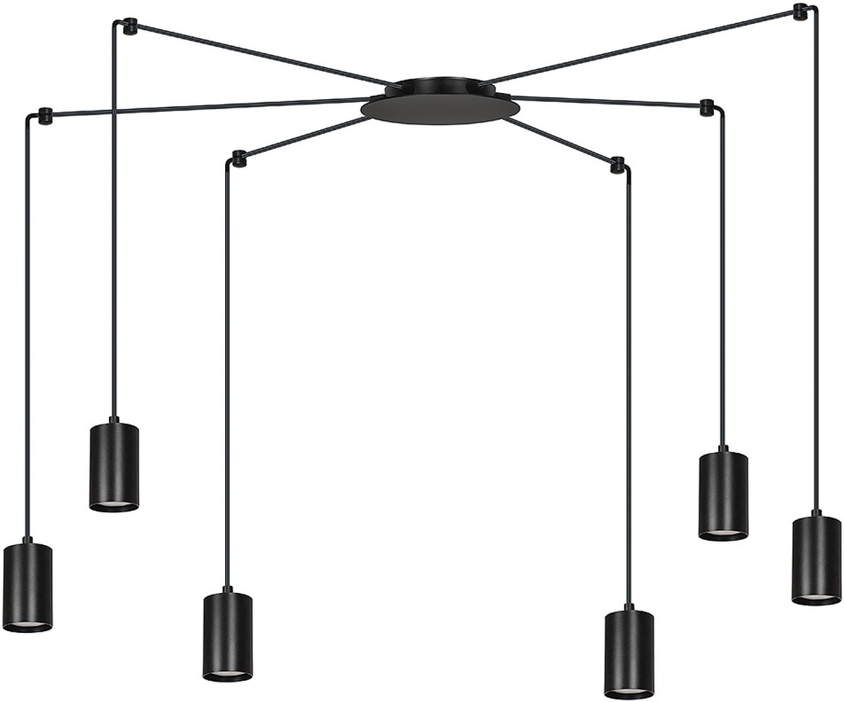 Emibig Traker lampă suspendată 6x30 W negru 524/6