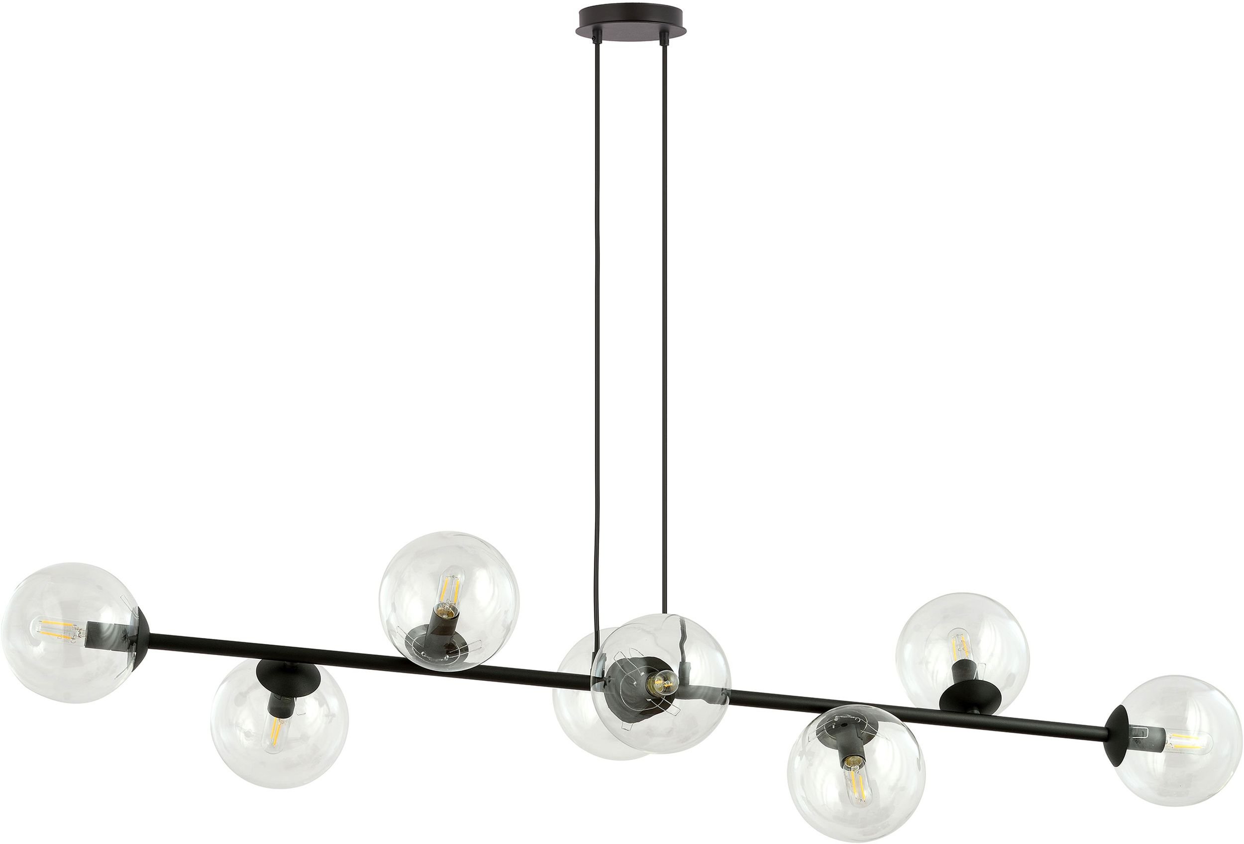 Emibig Rossi lampă suspendată x40 W negru-transparent 874/8