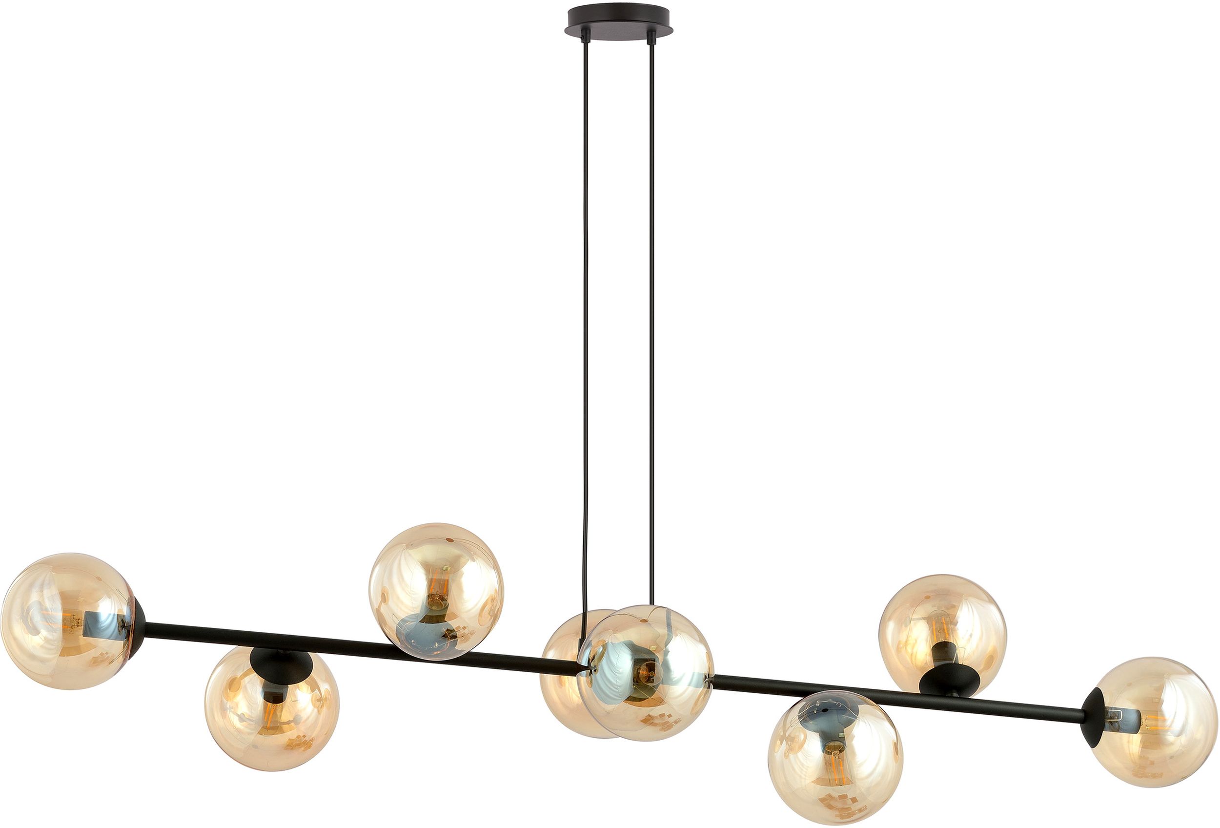 Emibig Rossi lampă suspendată x40 W negru-chihlimbar 876/8