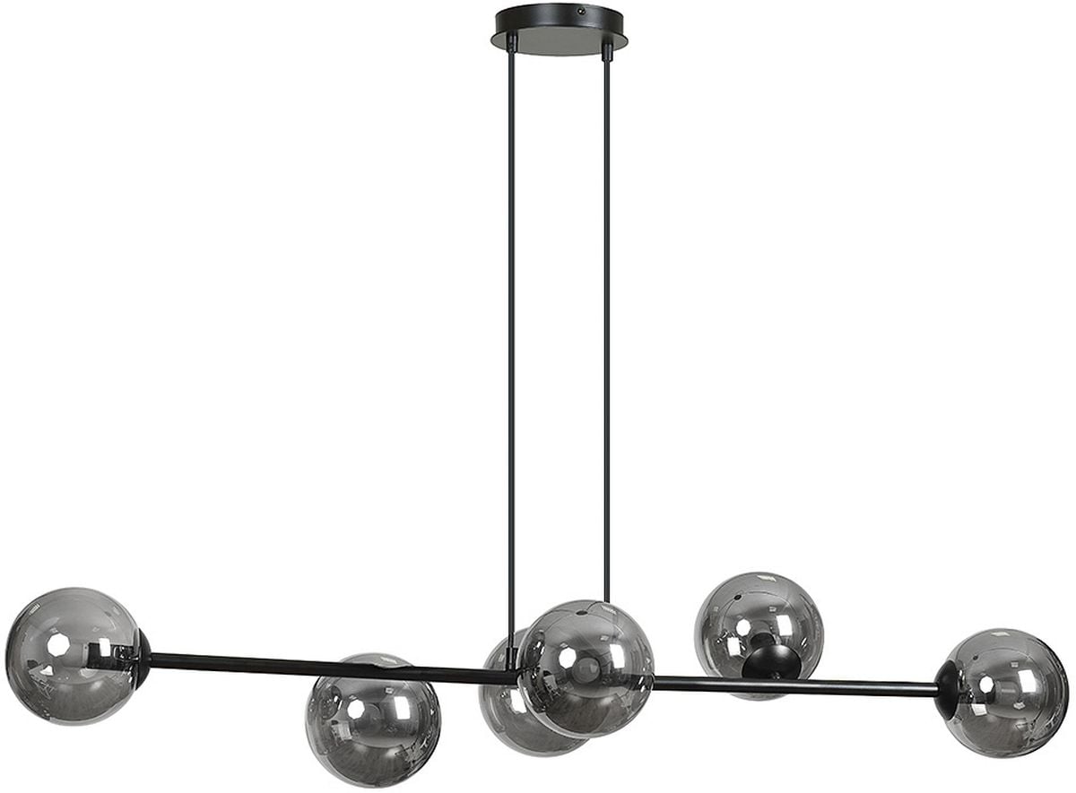 Emibig Rossi lampă suspendată 6x10 W negru-grafit 875/6