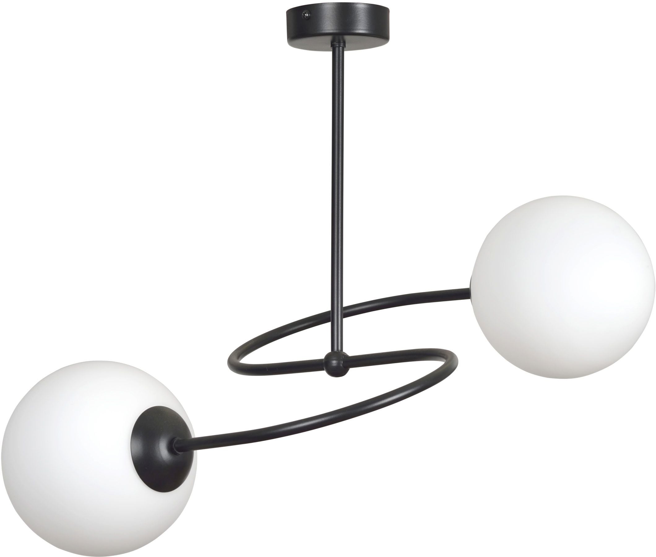 Emibig Selbi lampă de tavan 2x10 W negru-lapte 734/2B