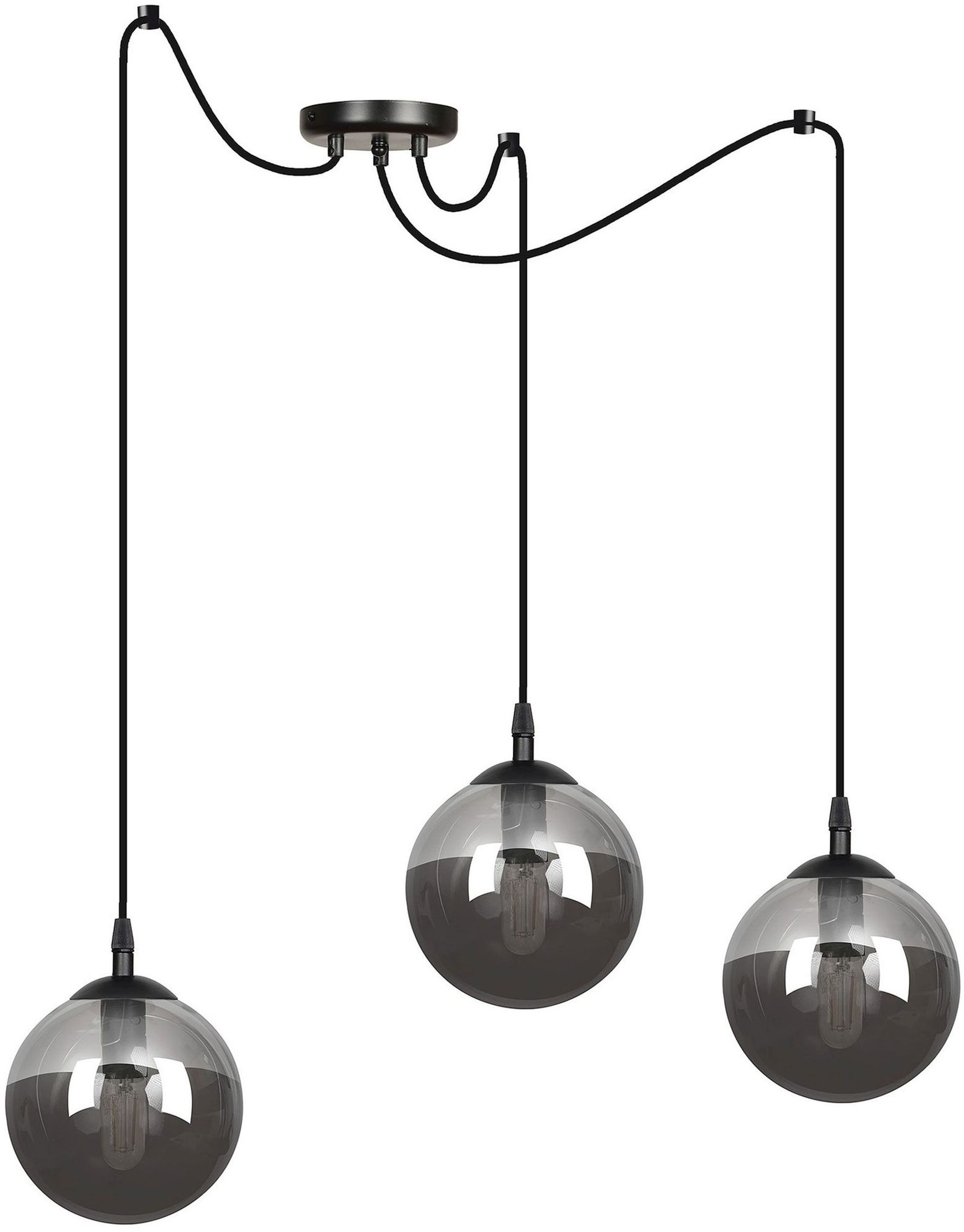 Emibig Gigi lampă suspendată 3x10 W negru-grafit 937/3