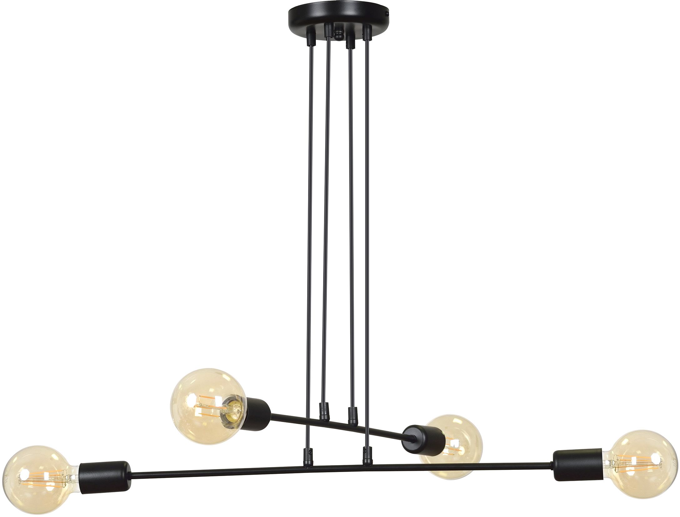 Emibig Multipo lampă suspendată 4x15 W negru 696/4
