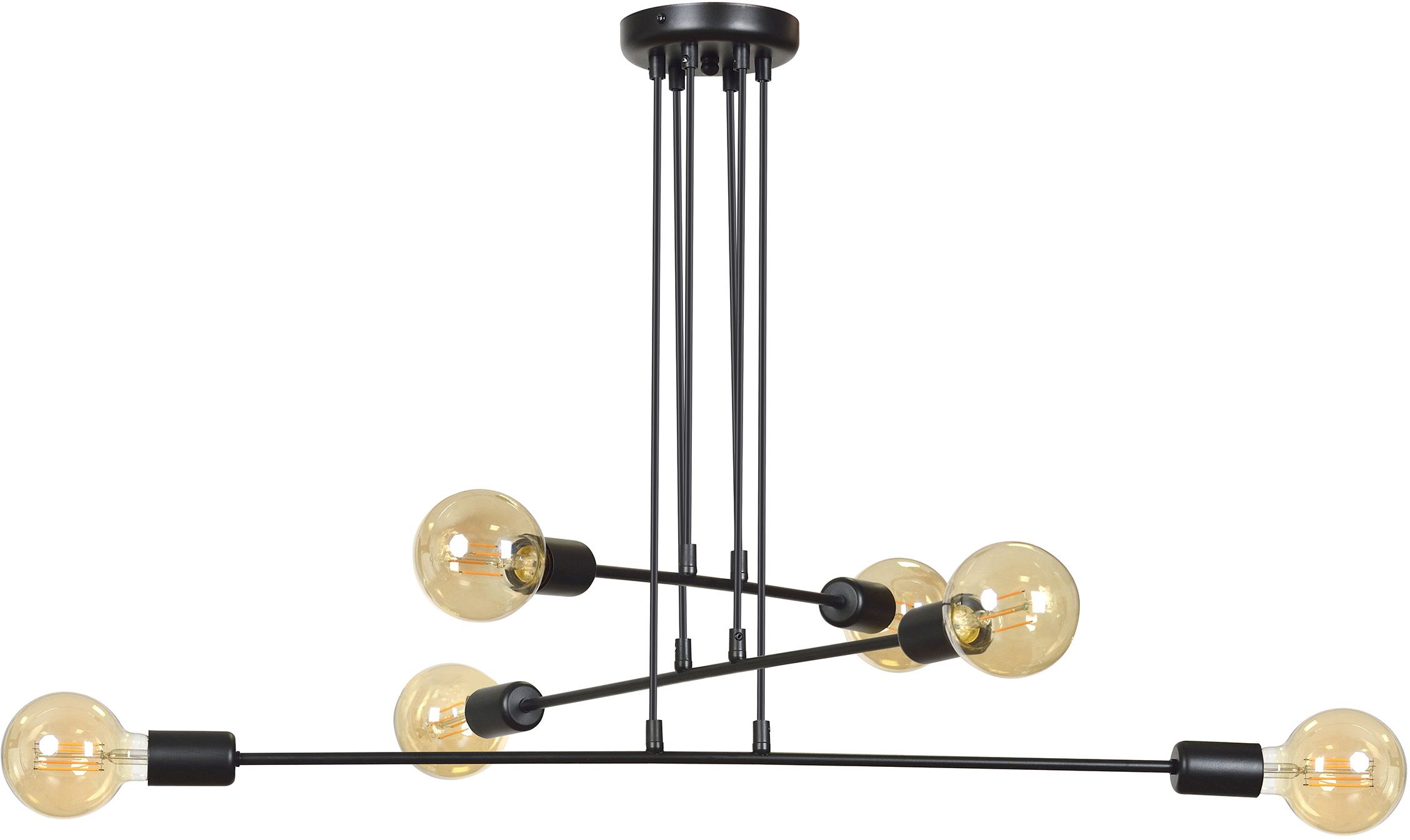 Emibig Multipo lampă suspendată 6x15 W negru 696/6