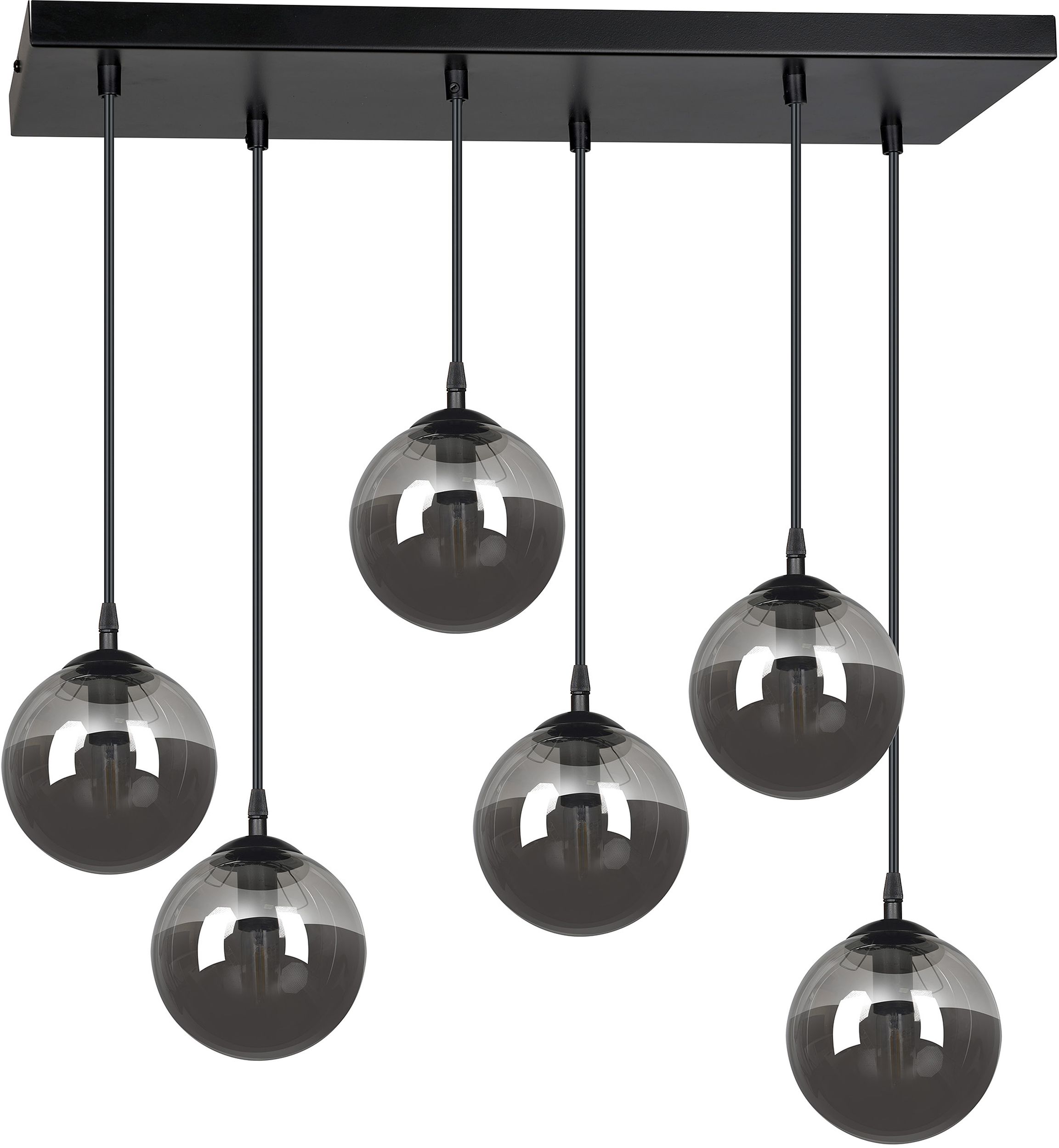 Emibig Cosmo lampă suspendată 6x10 W negru-grafit 712/6