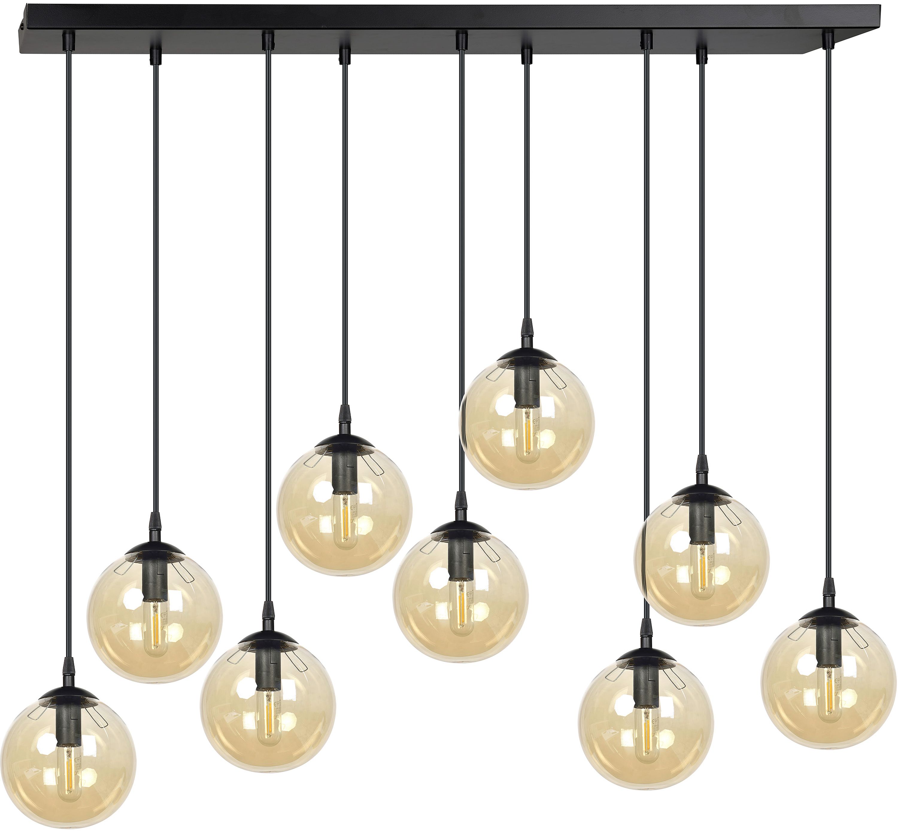 Emibig Cosmo lampă suspendată x40 W negru-chihlimbar 713/9