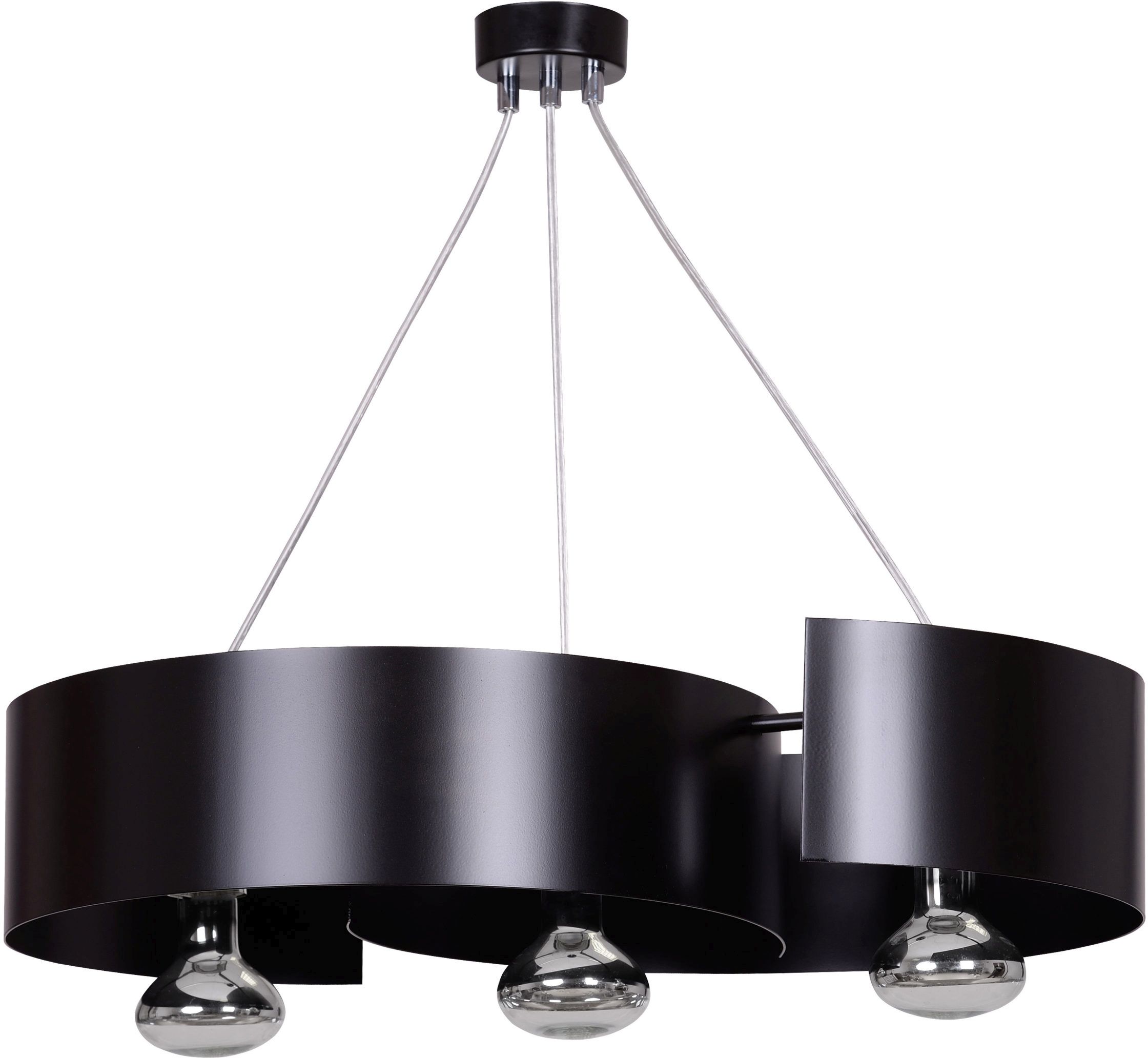Emibig Vixon lampă suspendată 3x15 W negru-crom 284/3