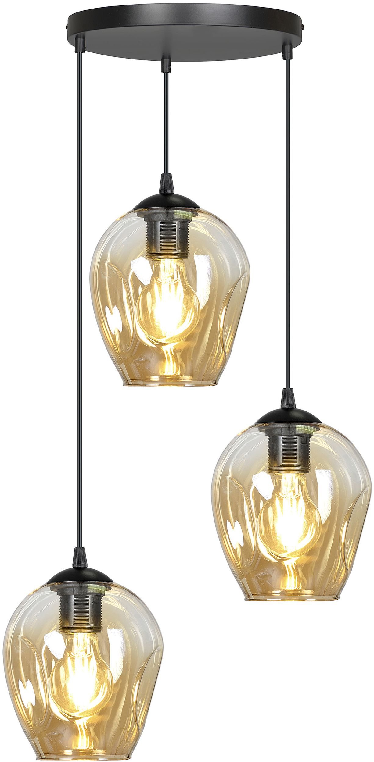 Emibig Istar lampă suspendată 3x60 W negru 681/3PREM