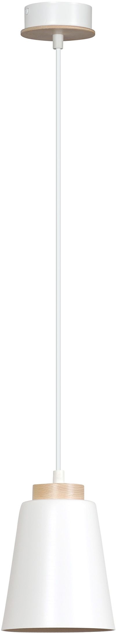 Emibig Bolero lampă suspendată 1x15 W alb-lemn 443/1