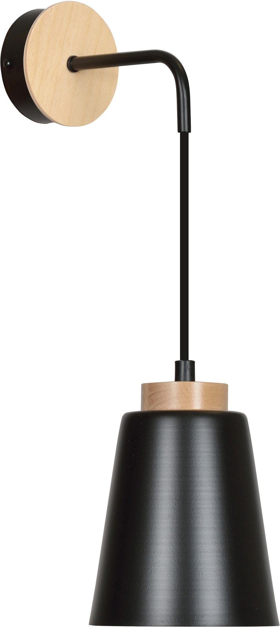 Emibig Bolero lampă de perete 1x15 W negru-lemn 442/K1