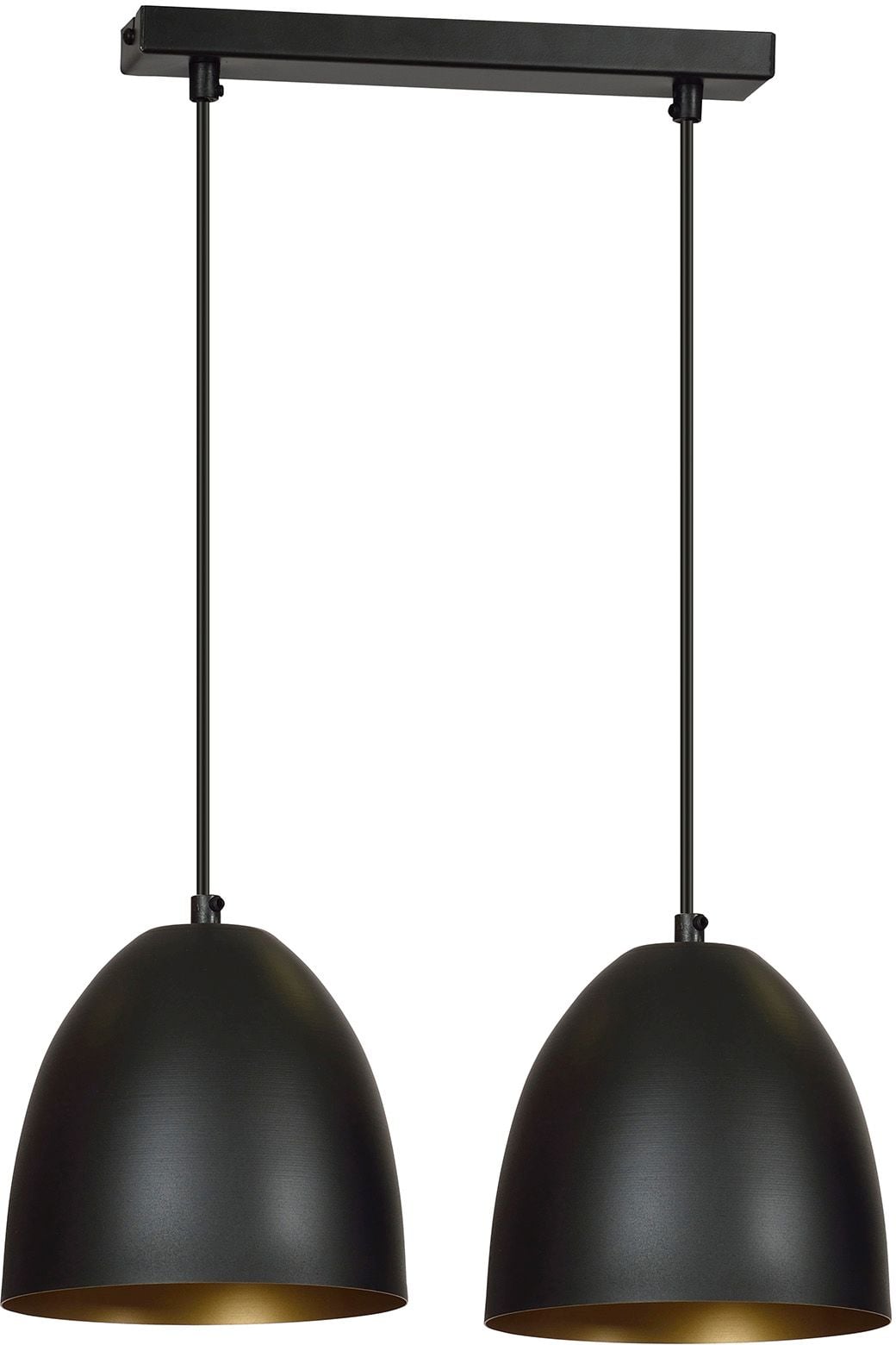 Emibig Lenox lampă suspendată 2x15 W negru-auriu 410/2