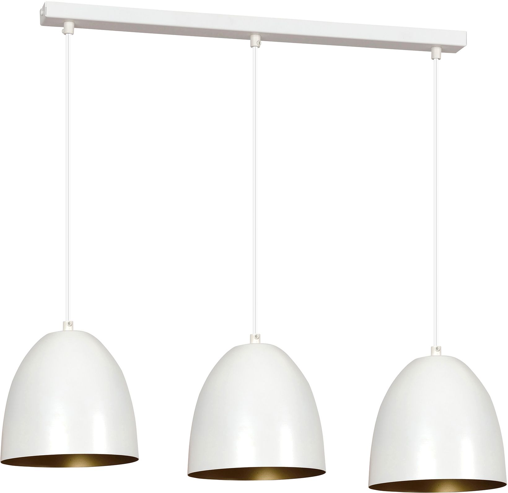 Emibig Lenox lampă suspendată 3x60 W alb-auriu 411/3