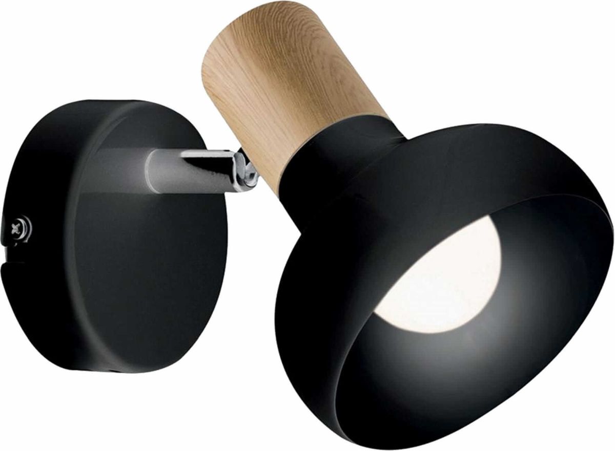 Light Prestige Arezzo lampă de perete 1x40 W negru-lemn LP-1420/1WBK