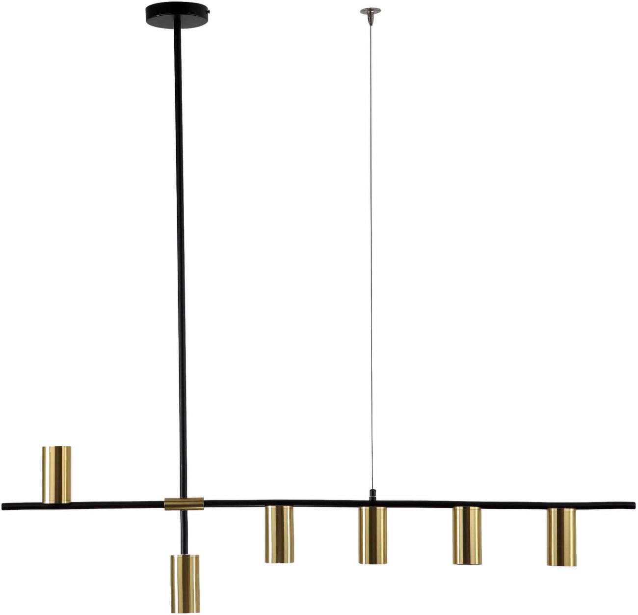 Light Prestige Arizona lampă suspendată 6x40 W negru-auriu LP-074/6PLBK/GD