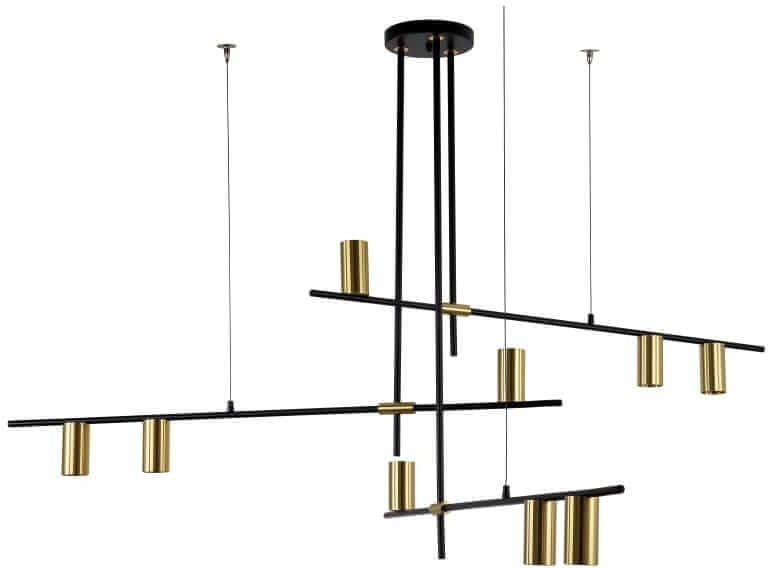 Light Prestige Arizona lampă suspendată x40 W negru-auriu LP-074/9PLBK/GD