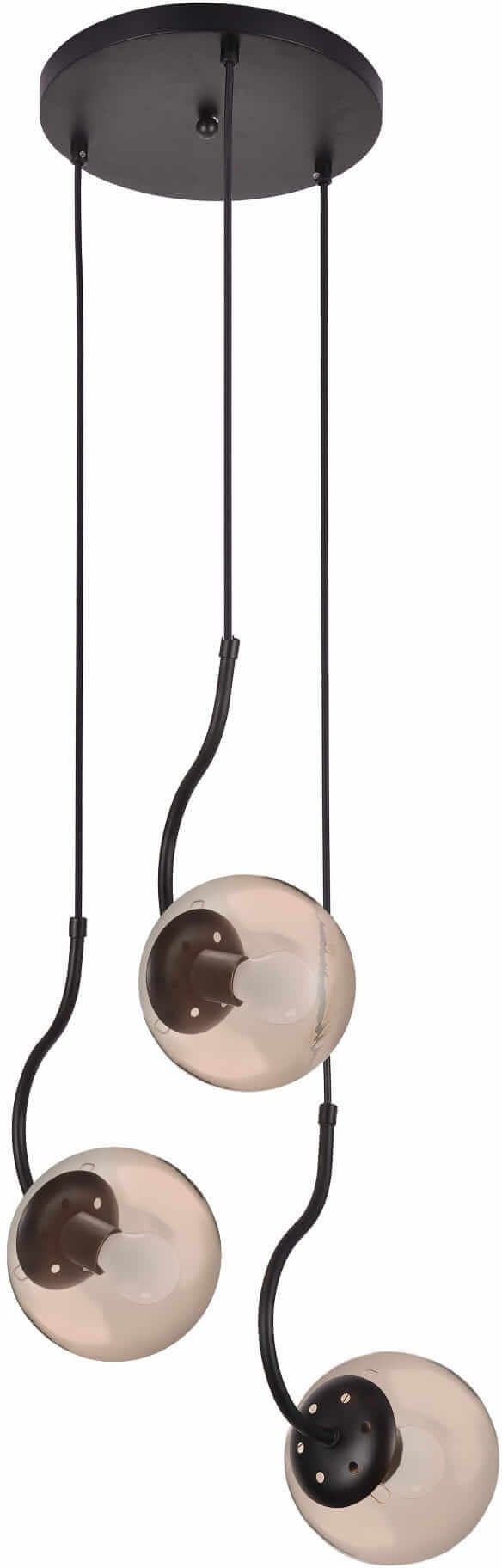 Light Prestige Hook lampă suspendată 3x40 W negru-chihlimbar LP-125/3PBK