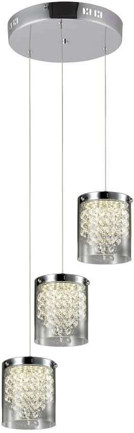 Light Prestige Cantos lampă suspendată 3x6 W transparent-argint LP-1114/3C