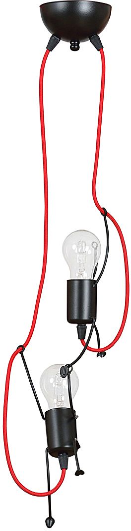 Emibig Bobi lampă suspendată 2x15 W negru-roșu 537/2