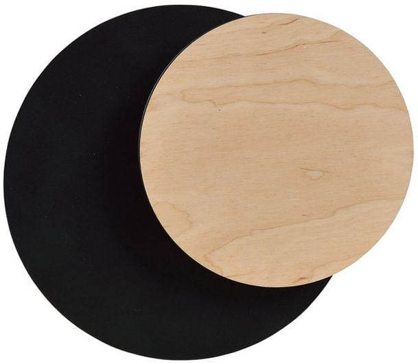 Emibig Circle lampă de perete 1x20 W negru-lemn 970/2