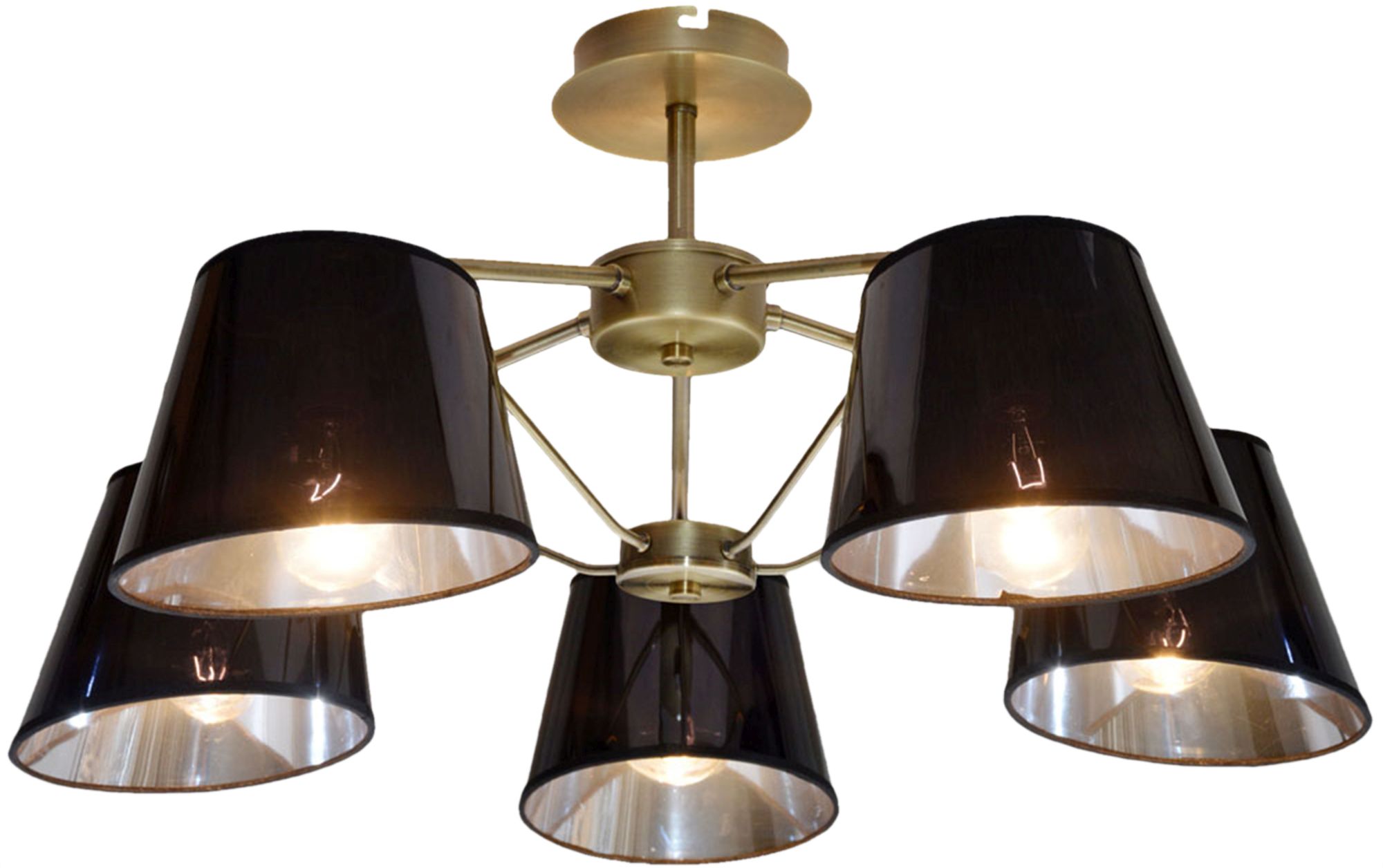 Candellux Cortez lampă de tavan 5x40 W negru-patină 35-54999