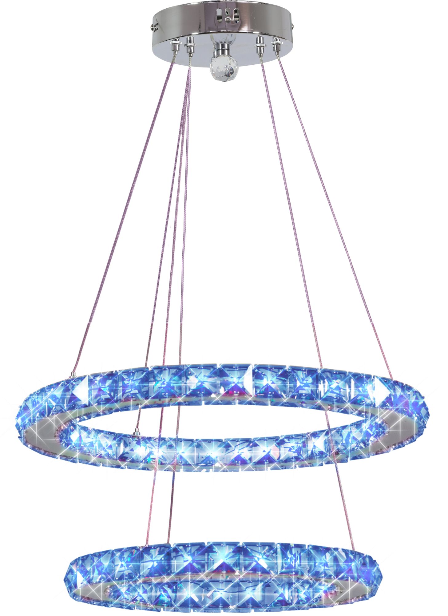 Candellux Lords lampă suspendată 2x27 W crom 32-63106