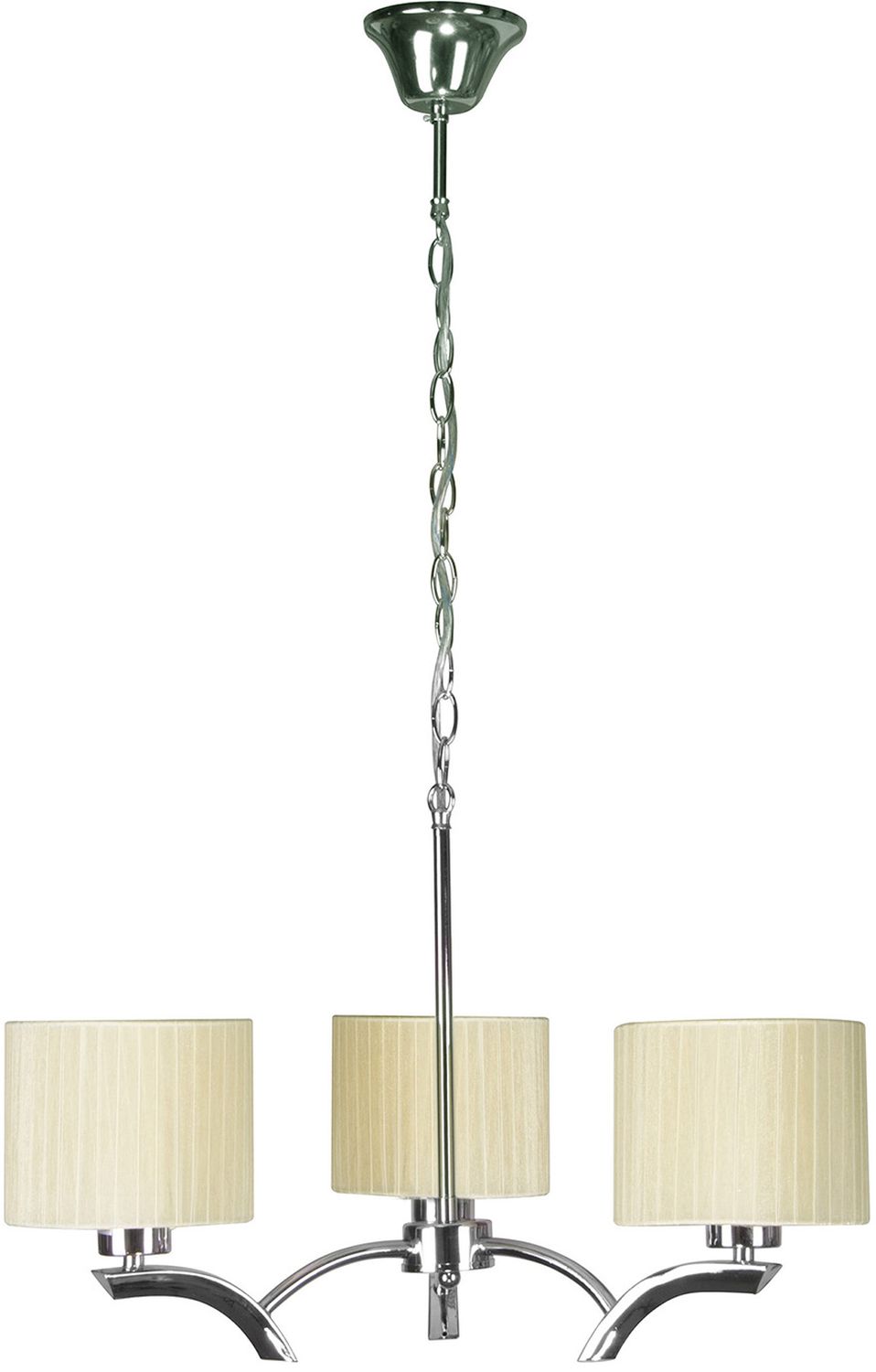 Candellux Draga lampă suspendată 3x60 W crom-cremos 33-04208