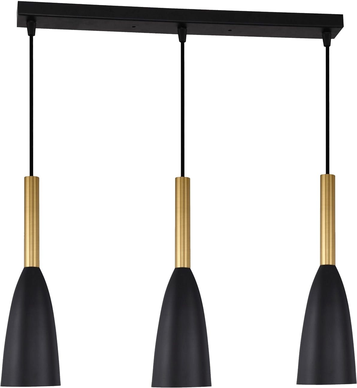 Light Prestige Solin lampă suspendată 3x60 W negru-auriu LP-181/3LBK/GD