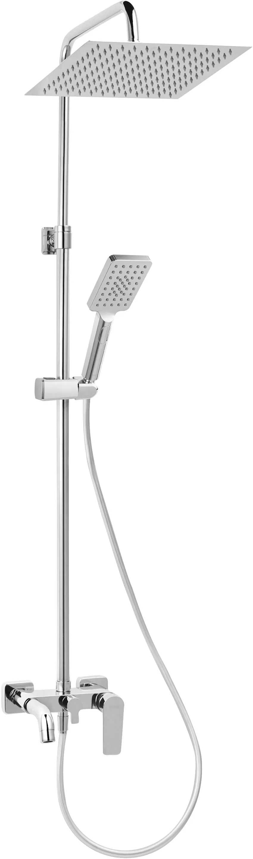 Ferro Algeo Square set de duș perete cu duș de ploaie crom NP80-BAQ13U