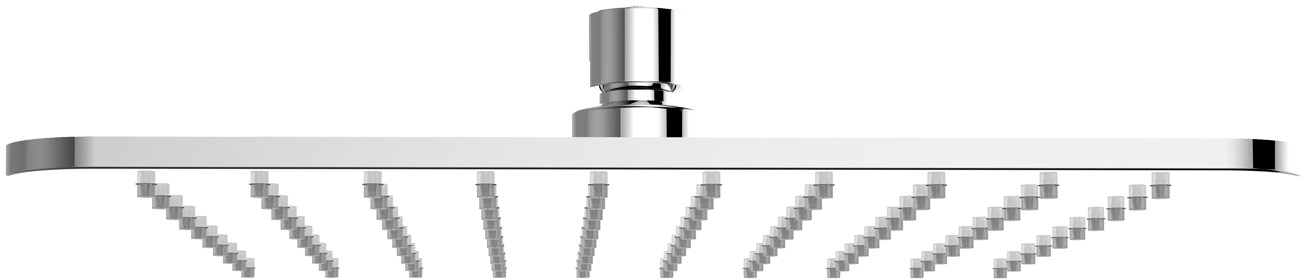 Omnires SlimLine cap de duș 25x25 cm pătrat crom-alb WG225/OCRB