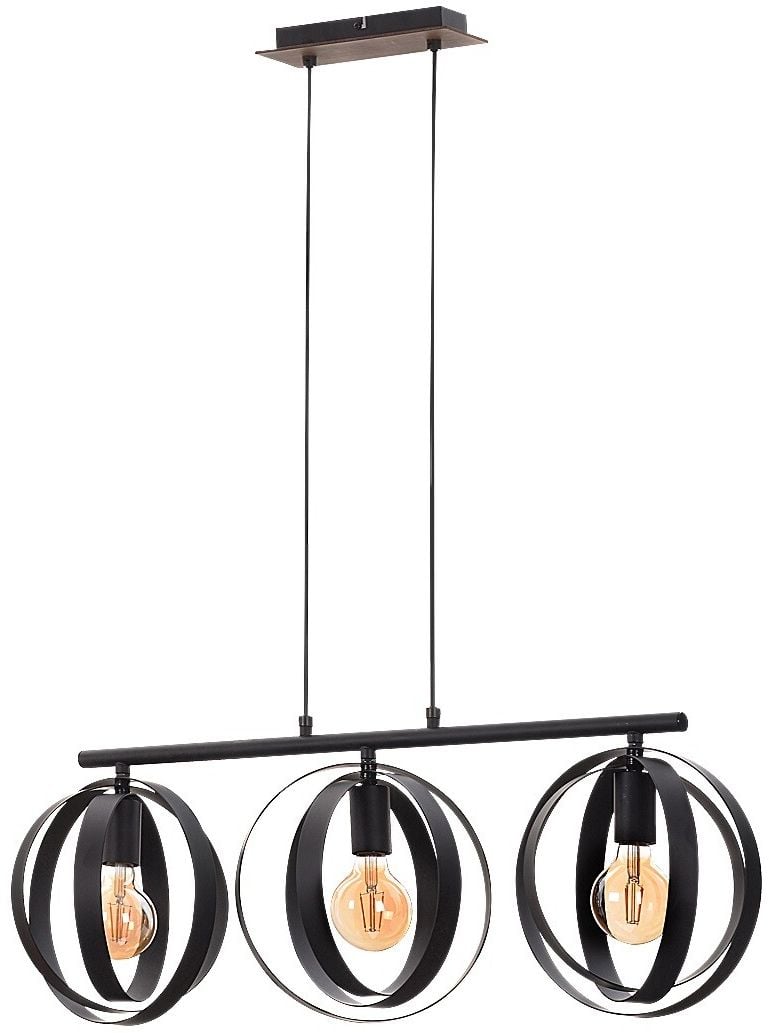 Rabalux Cortado lampă suspendată 3x40 W negru 5361