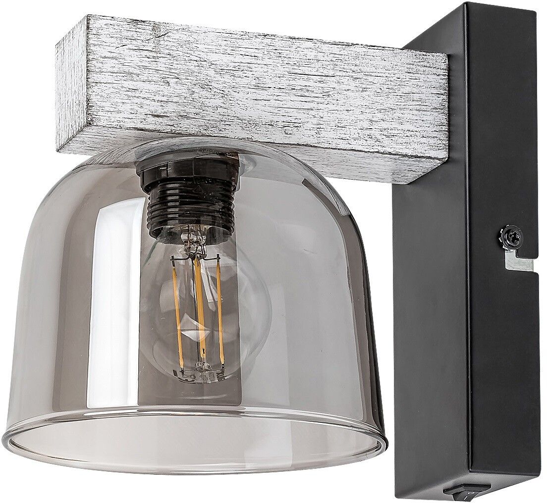 Rabalux Cardamom lampă de perete 1x40 W fumuriu-lemn 3081