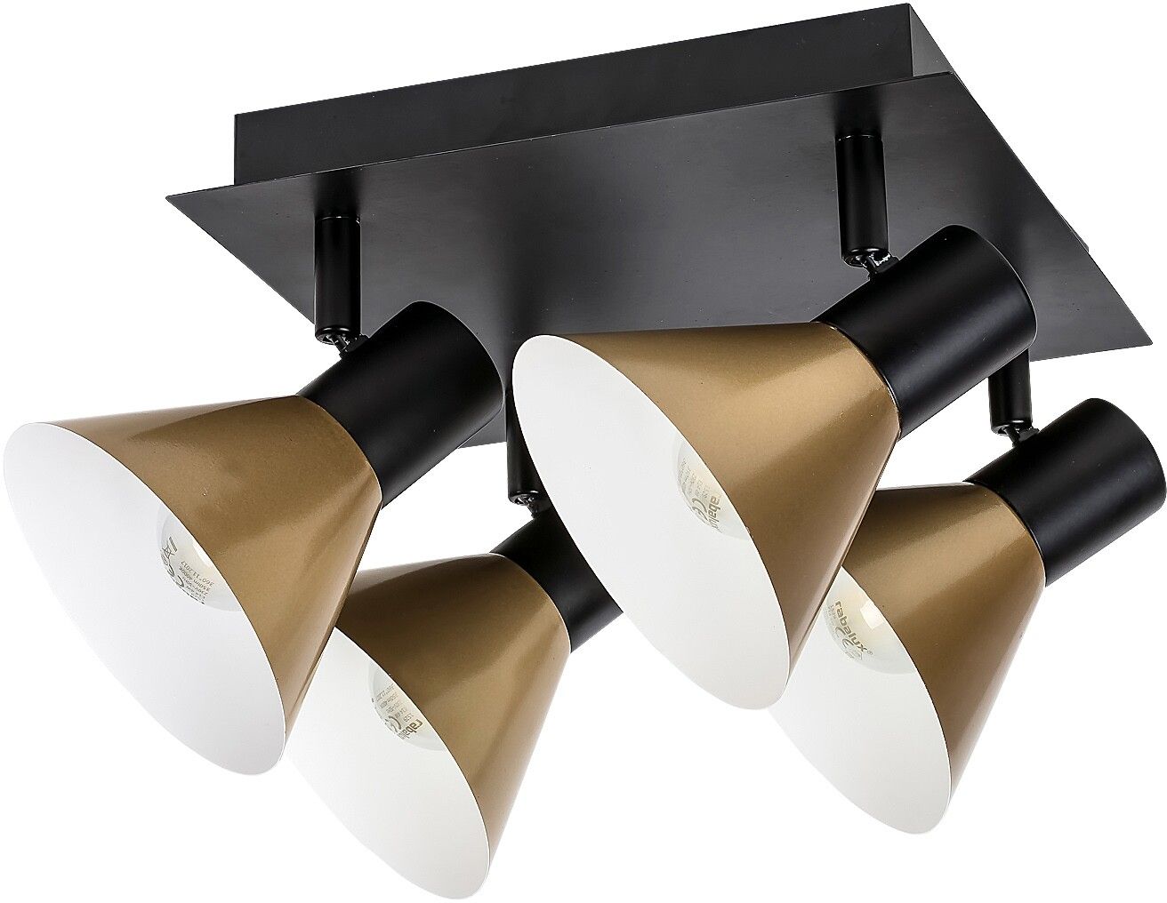 Rabalux Alvaro lampă de tavan 4x40 W negru-auriu 3159