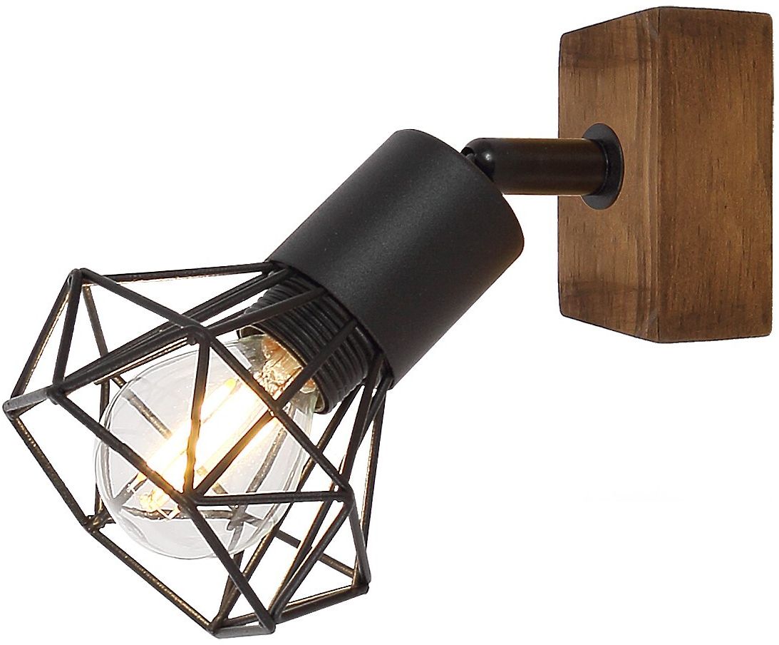 Rabalux Zeus lampă de perete 1x40 W negru-lemn 3137