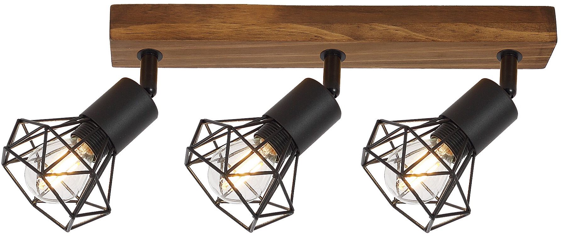 Rabalux Zeus lampă de tavan 3x40 W negru-lemn 3139