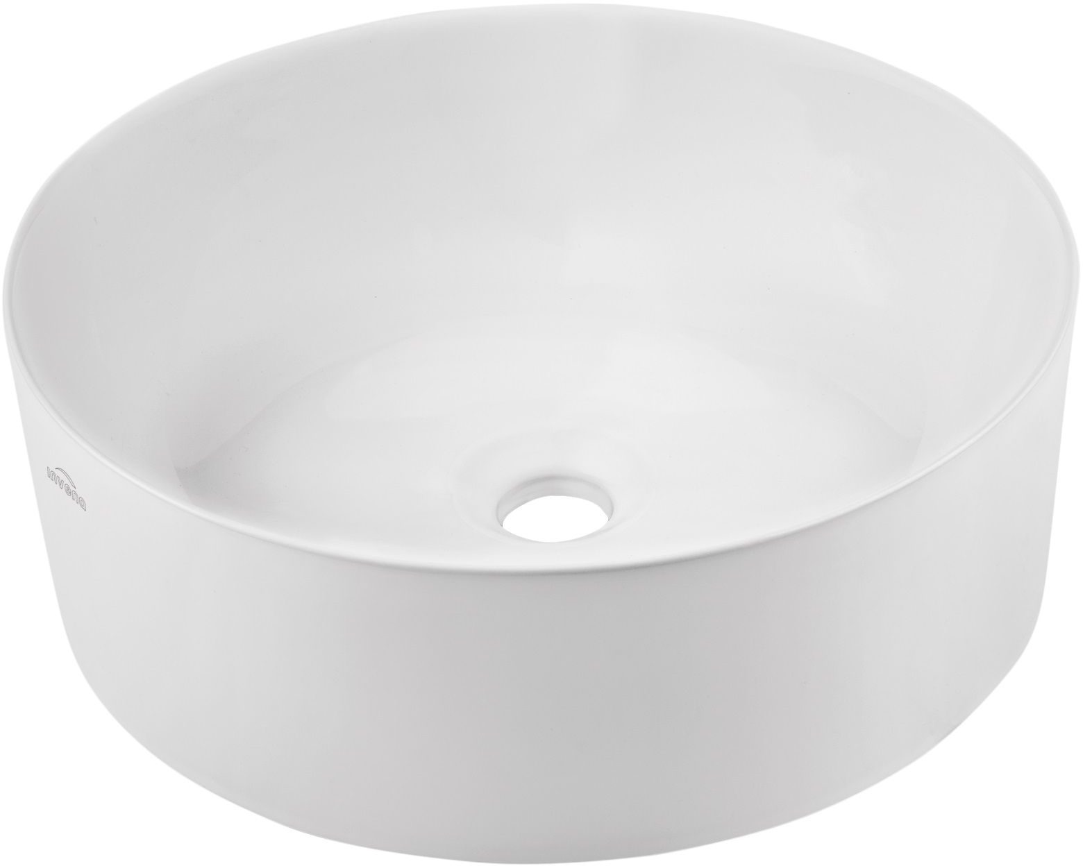Invena Kos lavoar 42x42 cm rotund de blat alb CE-38-001