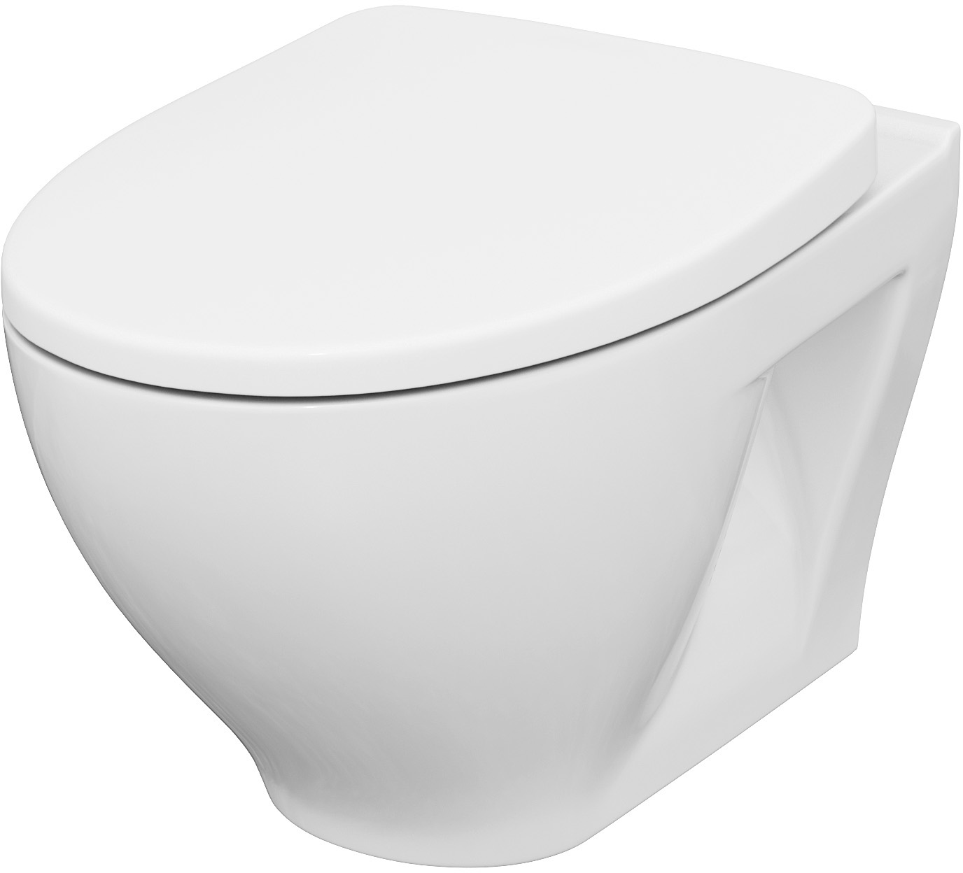 Cersanit Moduo vas wc cu capac soft-close agăţat fără margine alb K701-262-ECO