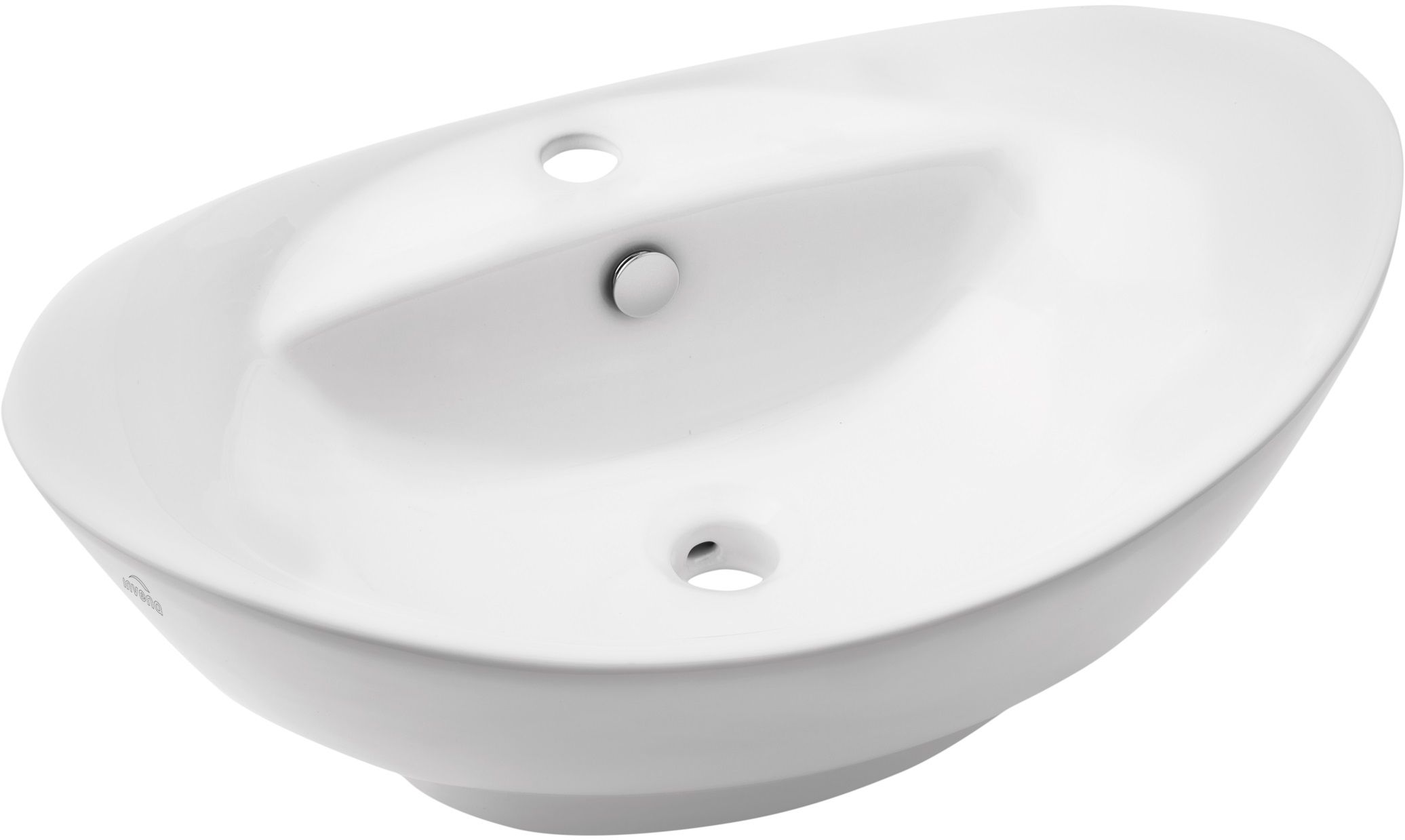 Invena Esla lavoar 59x39 cm oval de blat alb CE-35-001