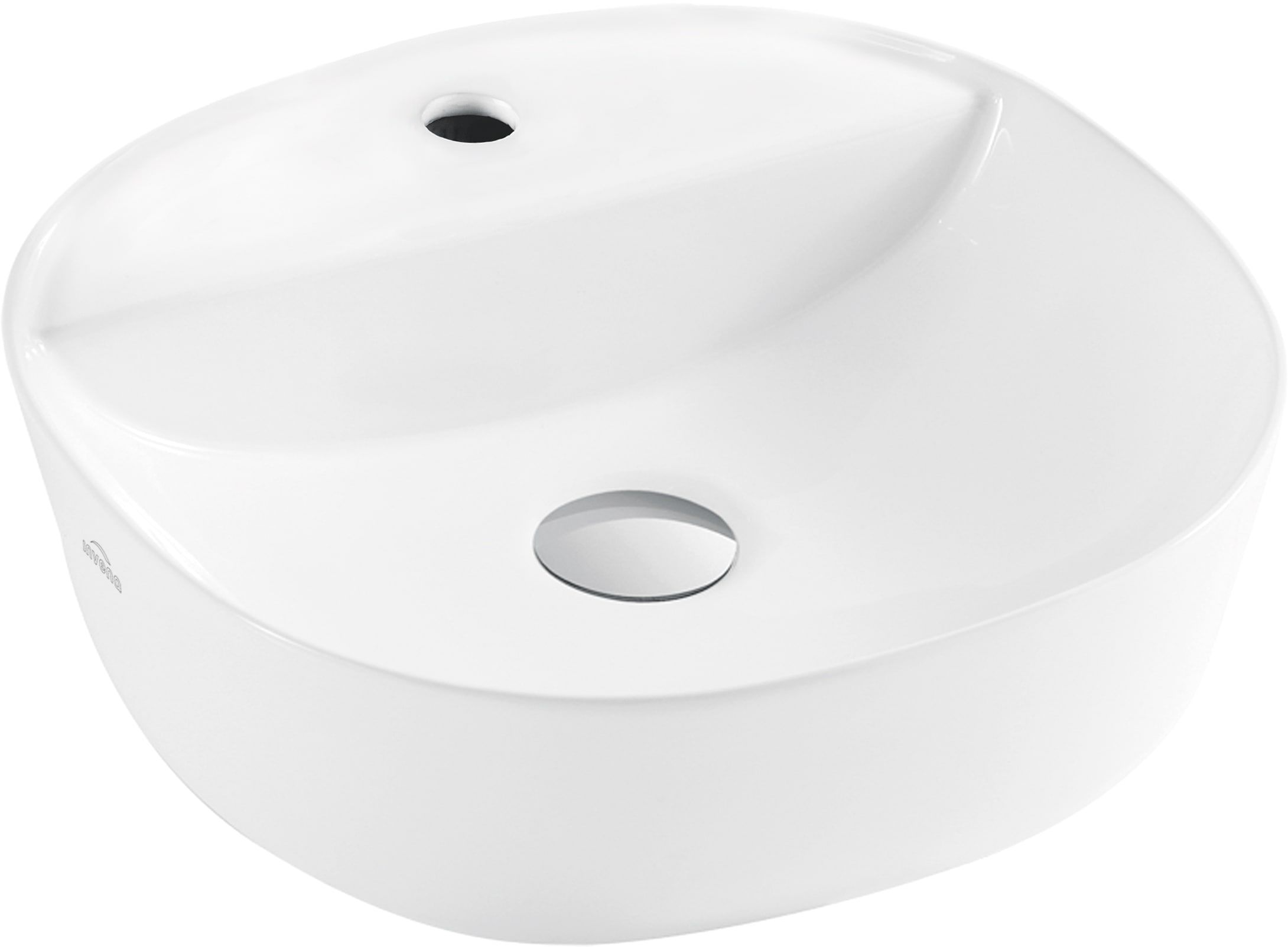 Invena Parla lavoar 40x40 cm semicircular de blat alb CE-41-001