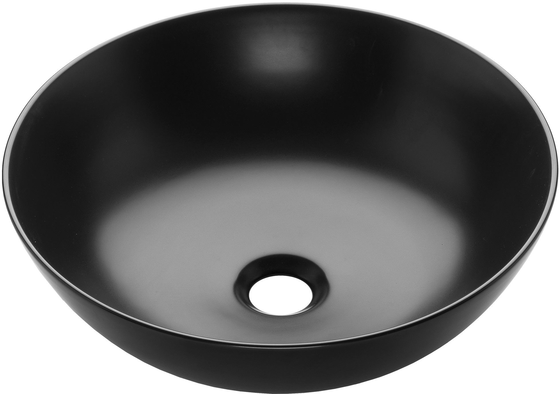 Invena Tinos lavoar 39.5x39.5 cm rotund de blat negru CE-43-005