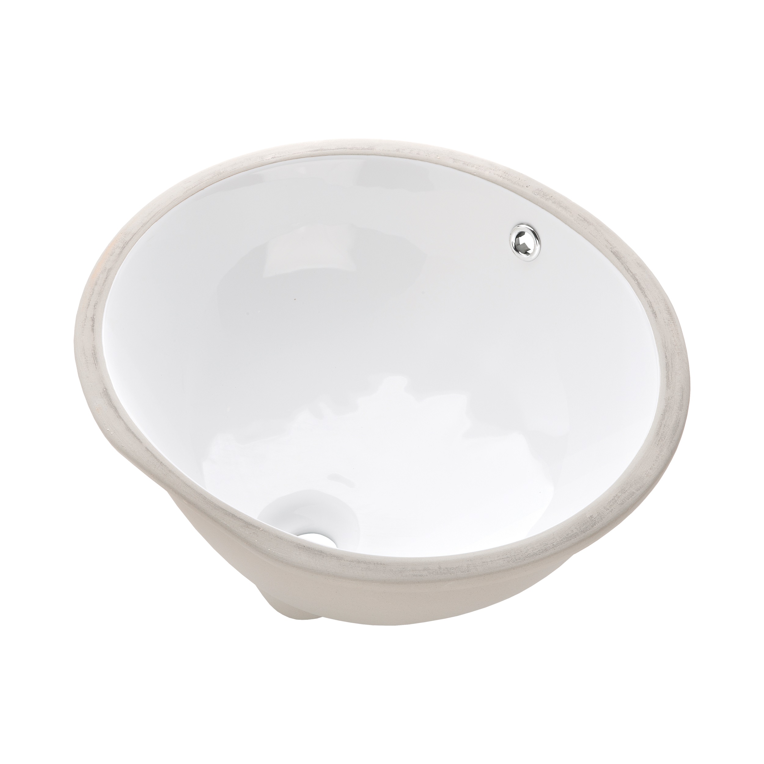 Invena Mykonos lavoar 49x40 cm ovale sub blat alb luciu CE-50-001