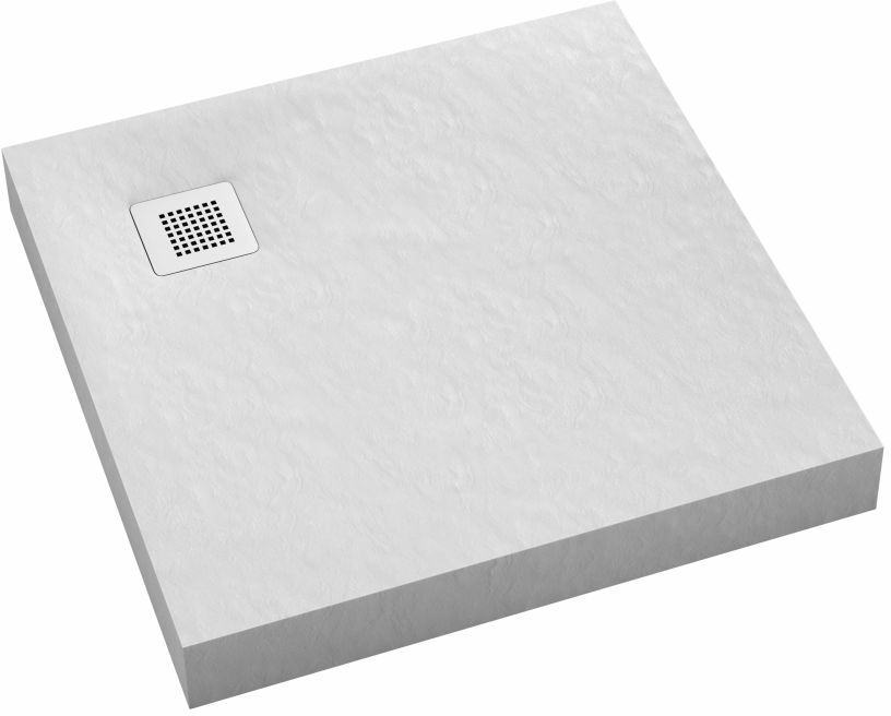 Schedpol New Horizons White Stone cădiță de duș pătrată 80x80 cm alb 3.3300/B/ST-M2
