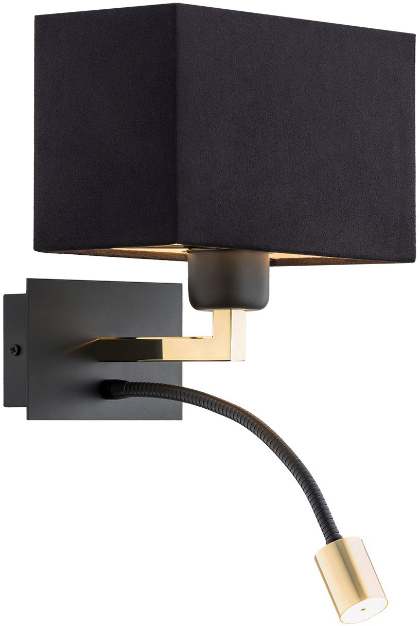 Argon Bill lampă de perete 2x15 W negru-alamă 1042