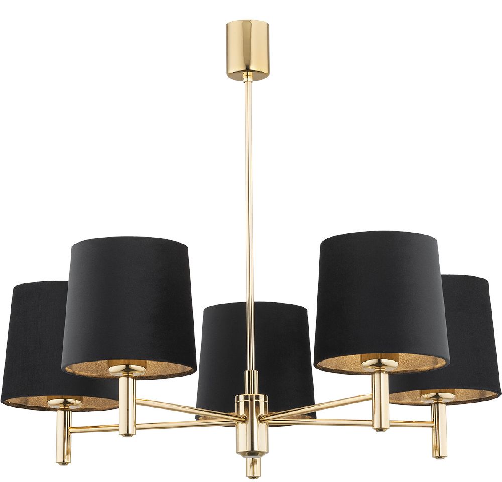 Argon Ponte Plus lampă de tavan 5x15 W negru-alamă 2107