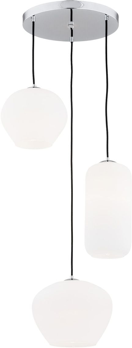 Argon Kalimera lampă suspendată 3x15 W crom-opal 1430