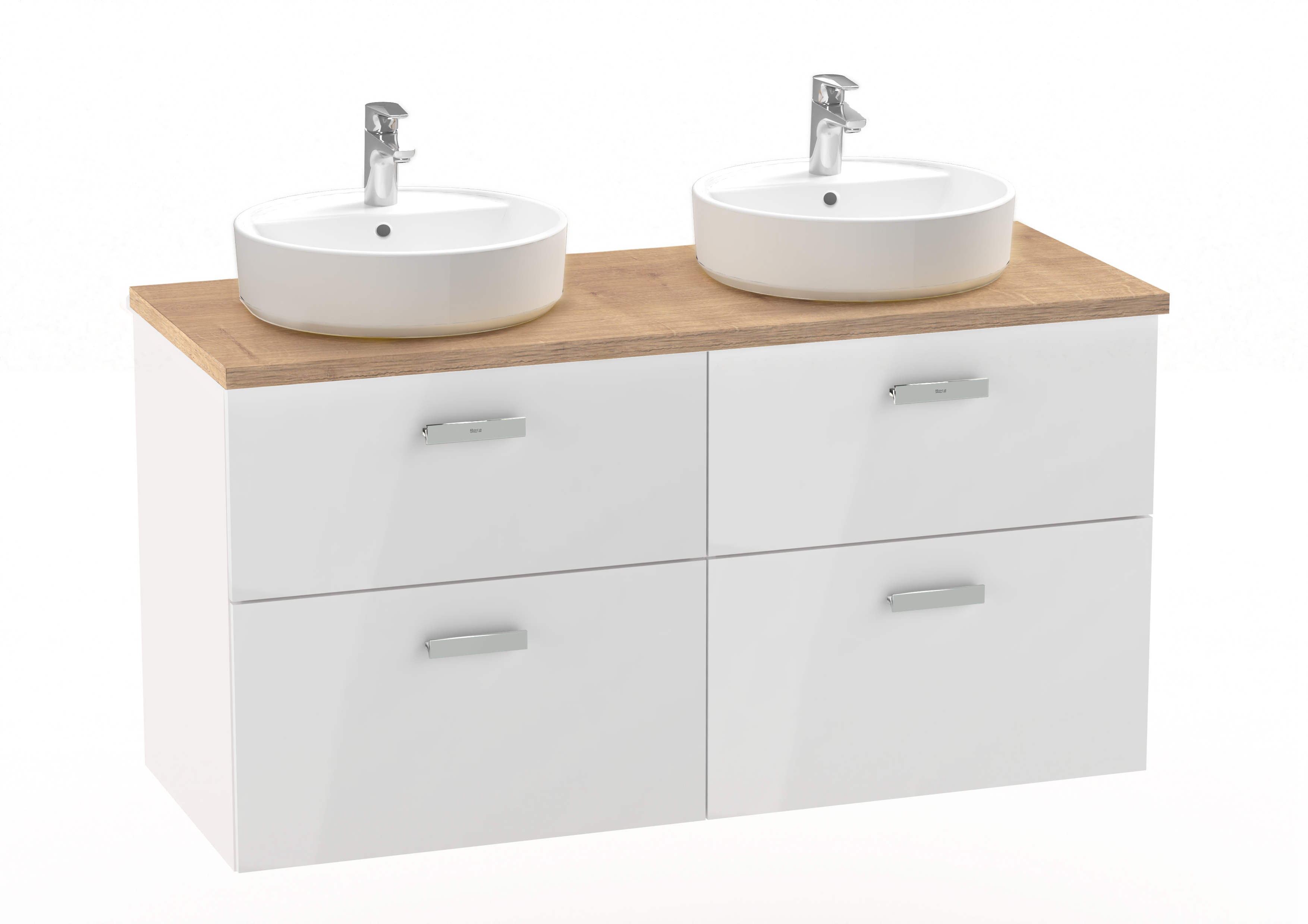 Roca Victoria Pro dulap cu blat 119x46x56.5 cm dulap atârnat sub chiuvetă alb A851901806