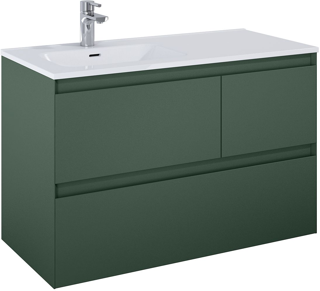 Elita Split dulap 100x45.8x63.5 cm dulap atârnat sub chiuvetă verde 169006